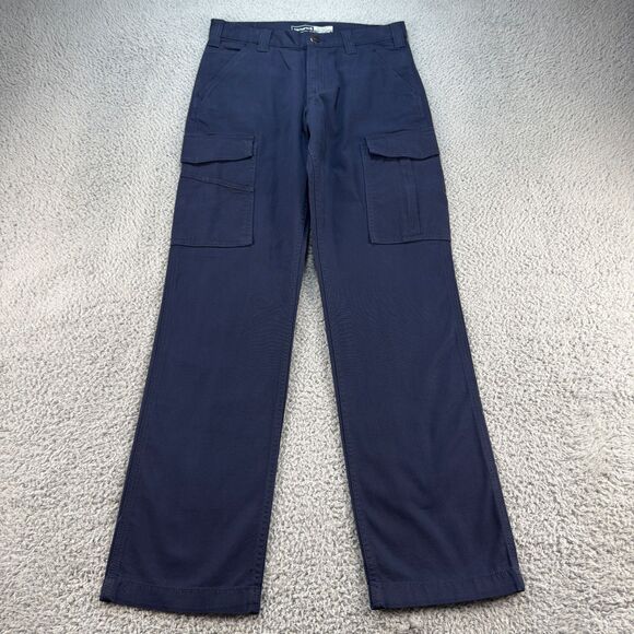 Carhartt BN3574-M Rugged Flex Relaxed Fit 30x32 Pants Blue Cargo Work Pants - Picture 1 of 12